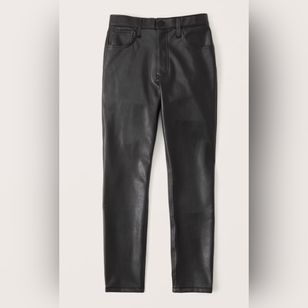Abercomie & Fitch Vegan Leather Curve Love Skinny High Rise